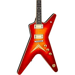 Dean USA Patents Pending ML Flame Top Electric Guitar Trans Cherry Sunburst