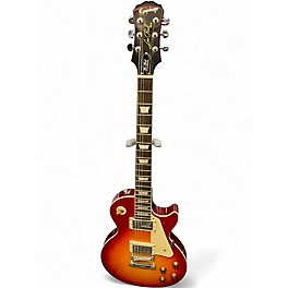 Used 2000s Epiphone Les Paul Standard Cherry Sunburst Solid Body Electric Guitar