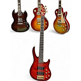 Used 2001 Brian Moore Guitars I5 Cherry Sunburst Electric Bass Guitar