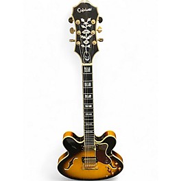 Used 2008 Epiphone Sheraton II Vintage Sunburst Hollow Body Electric Guitar