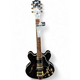 Used 2008 Gibson esdpebnh1 Black Hollow Body Electric Guitar