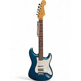 Used 2009 Fender American Deluxe Stratocaster HSS Metallic Aqua Marine Solid Body Electric Guitar