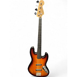 Used 2010s Squier Contemporary Jazz Bass 3 Tone Sunburst Electric Bass Guitar