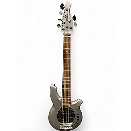 Used 2012 Ernie Ball Music Man Bongo 6 String SILVER Electric Bass Guitar