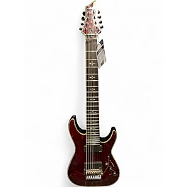 Used 2012 Schecter Guitar Research Hellraiser C8 8 Floyd Rose Crimson Red Trans Solid Body Electric Guitar