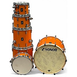 Used 2014 SONOR 6 Piece Birch Infinite Vintage Amber Drum Kit