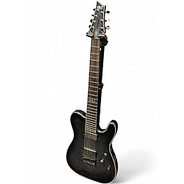 Used 2016 Schecter Guitar Research Hellraiser Hybrid PT-7 Transparent Black Burst Solid Body Electric Guitar