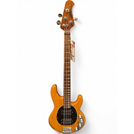 Used 2019 Ernie Ball Music Man STINGRAY BFR 4STRING Trans Amber Electric Bass Guitar