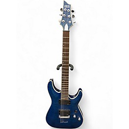 Used 2019 Schecter Guitar Research C-1 Platinum Elite Satin Transparent Blue Solid Body Electric Guitar
