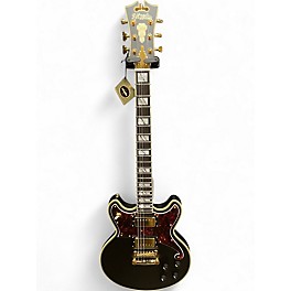 Used 2020 D'Angelico Brighton Deluxe Satin Black Solid Body Electric Guitar