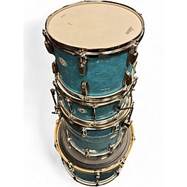Used 2020 Ludwig 4 piece Classic Maple (Glacier Blue W/ Nickel Hardware) Blue Drum Kit
