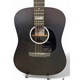 Used 2020s Martin DX Johnny Cash Satin Black Acoustic Electric Guitar