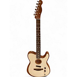 Used 2021 Fender Acoustasonic Player Telecaster White Acoustic Electric Guitar
