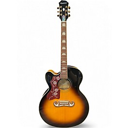 Used 2022 Epiphone j200ec Vintage Sunburst Acoustic Electric Guitar