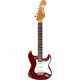 Used 2022 Fender 1963 Heavy Relic Stratocaster Custom Shop Crimson Transparent Solid Body Electric Guitar