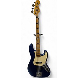 Used 2022 Fender American Ultra Jazz Bass Blue Electric Bass Guitar