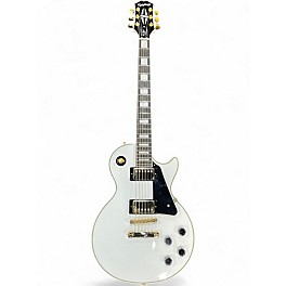 Used 2023 Epiphone Les Paul Custom Polar White Solid Body Electric Guitar