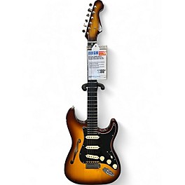 Used 2023 Fender Limited Edition Suona Stratocaster Thinline Violin Burst Hollow Body Electric Guitar