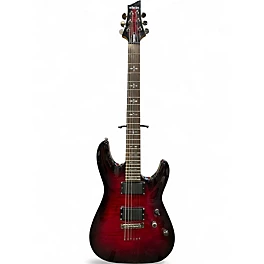 Used 2024 Schecter Guitar Research Demon 6 Crimson Burst Solid Body Electric Guitar