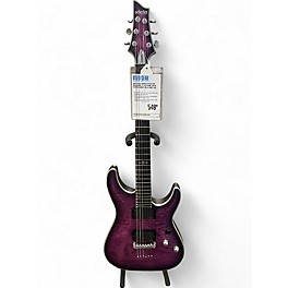 Used 2025 Schecter Guitar Research C1 Platinum Satin Purple Burst Solid Body Electric Guitar
