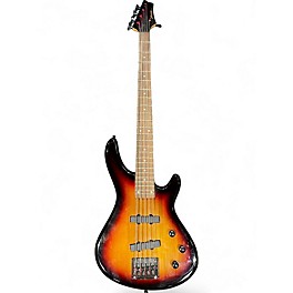 Used AXL JOHNSON 5 STRING 3 Tone Sunburst Electric Bass Guitar