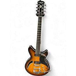 Used Agile HARM 1 BIGSBY 2 Tone Sunburst Hollow Body Electric Guitar