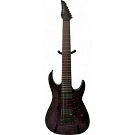 Used Agile Septor 827 8 String Trans Purple Solid Body Electric Guitar