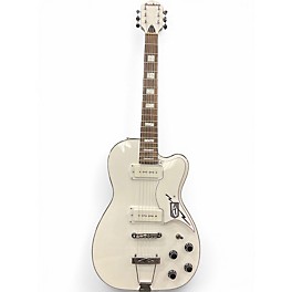 Used Airline Tenor Tuxedo White Solid Body Electric Guitar