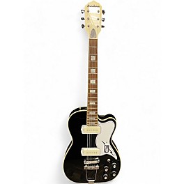 Used Airline Tuxedo Black and White Solid Body Electric Guitar