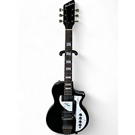 Used Airline Twin Tone Black Solid Body Electric Guitar