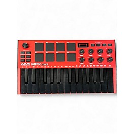 Used Akai Professional MPK Mini MKII Red & Black MIDI Controller