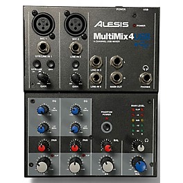 Used Alesis MultiMix 4 USB Compact Unpowered Mixer