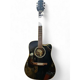 Used Alvarez AD60SC Dreadnought BLACK Acoustic Electric Guitar