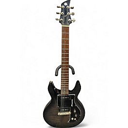 Used Ampeg dan armstrong doublecut p-90s Trans Black Solid Body Electric Guitar