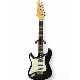 Used Austin Strat Copy Black Solid Body Electric Guitar