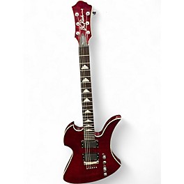 Used B.C. Rich Masterpiece Mockingbird Trans Red Solid Body Electric Guitar