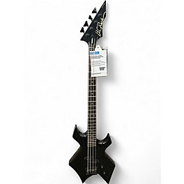 Used B.C. Rich PLATINUM SERIES WARLOCK BASS Black Electric Bass Guitar
