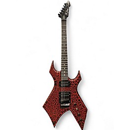 Used B.C. Rich Stranger Things Warlock NJ Series Red Crackle Solid Body Electric Guitar