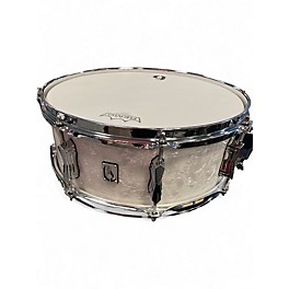 Used British Drum Co. 5X14 LOUNGE SERIES WHITE MARINE PEARL Drum