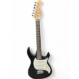 Used Burswood Strat style Black Solid Body Electric Guitar