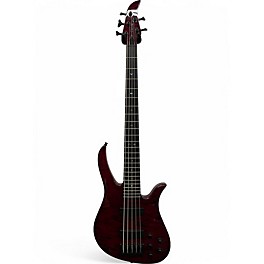 Used Carvin BB25 Brian Bromberg Trans Red Electric Bass Guitar