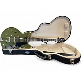 Used Collings l30LC Aged Olive Green Hollow Body Electric Guitar