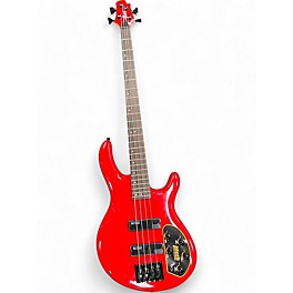 Used Cort C4 Deluxe Candy Apple Red Electric Bass Guitar