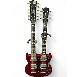 Used Cozart 6/12 DOUBLE NECK SG STYLE Heritage Cherry Solid Body Electric Guitar