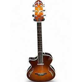 Used Crafter Guitars SA TMVS Left Handed Amber Hollow Body Electric Guitar