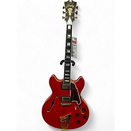 Used D'Angelico DLX DCPT Red Hollow Body Electric Guitar