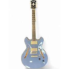 Used D'Angelico Excel Mini DC Tour Tailpiece Slate Blue Hollow Body Electric Guitar