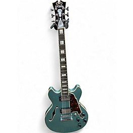Used D'Angelico PREMIER MINI DC Turquoise Hollow Body Electric Guitar