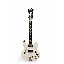 Used D'Angelico Premier DAPDCSWHCTCB White Hollow Body Electric Guitar