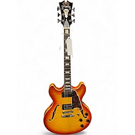 Used D'Angelico Premier DC Semi Hollow Iced Tea Burst Hollow Body Electric Guitar